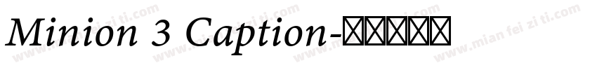 Minion 3 Caption字体转换